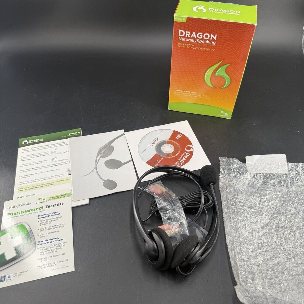 Nuance Dragon Naturally Speaking 12 Home Edition Speech Recognition Software